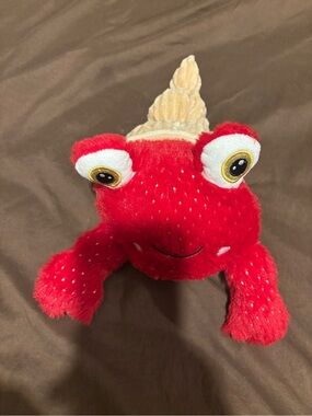 Red Plush Crab with Cream Shell Stuffed Animal